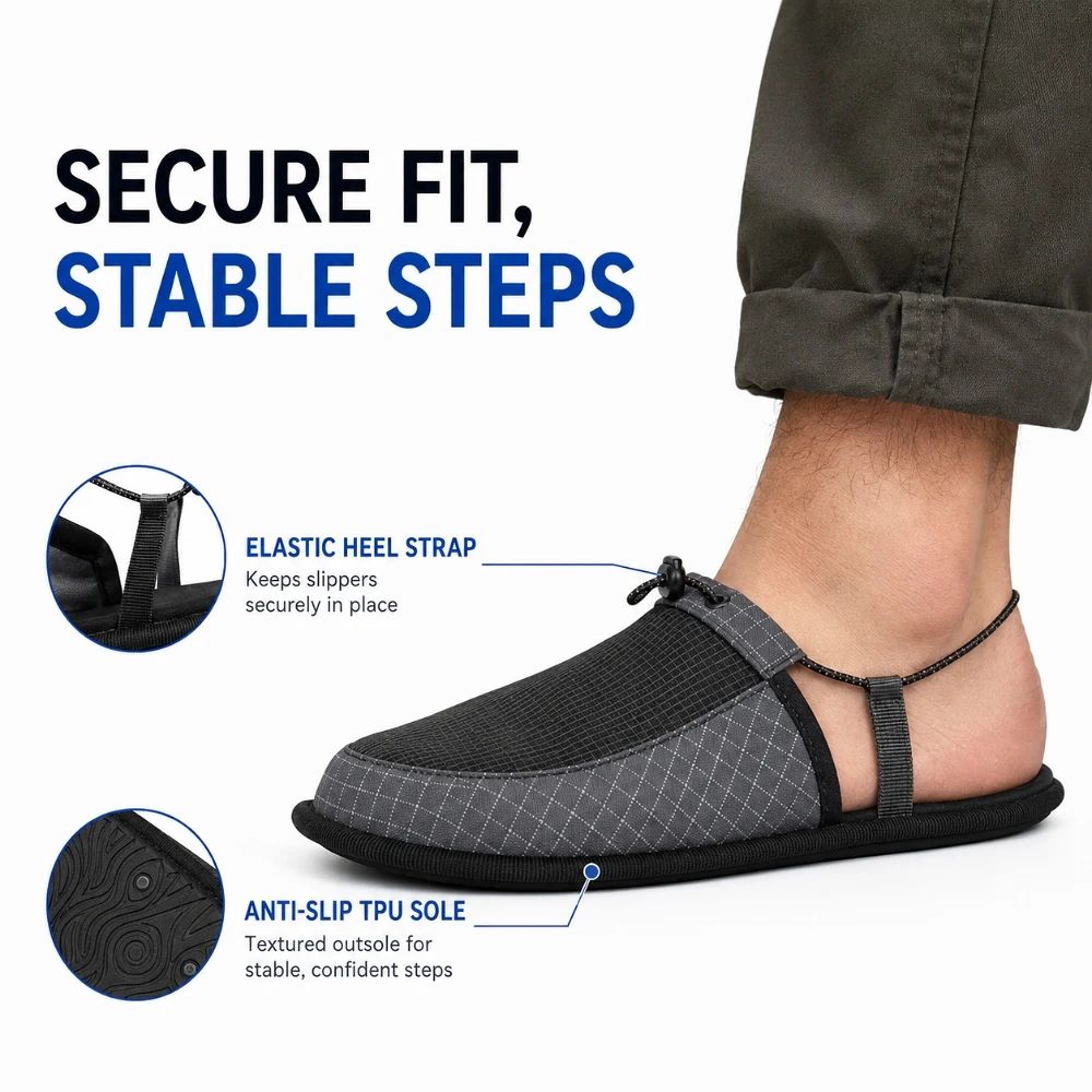 Outdoor Camping Slippers - 휴대용 접이식 여행 슬리퍼 유니섹스 미끄럼