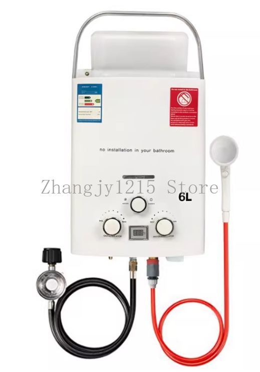 Outdoor Camping Hot Water Heater - 프로판 LPG 가스 탱크리스 온수기 6L