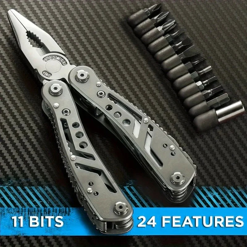 Outdoor Camping Essential Gear - 24in1 멀티툴 올인원 다기능 장비 (칼,