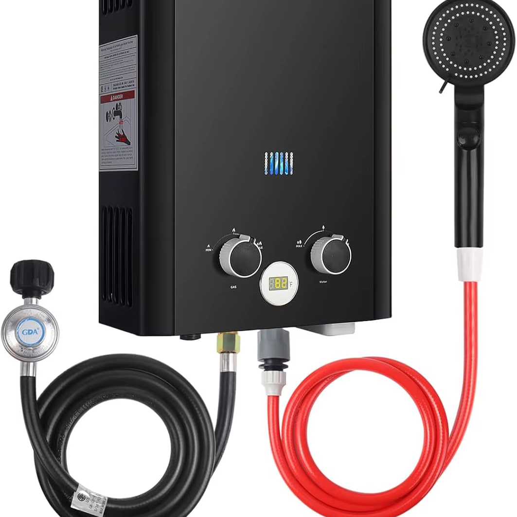Outdoor Camping Hot Water Heater - 탱크리스 온수기 프로판, 1.58GPM 5L 휴대용