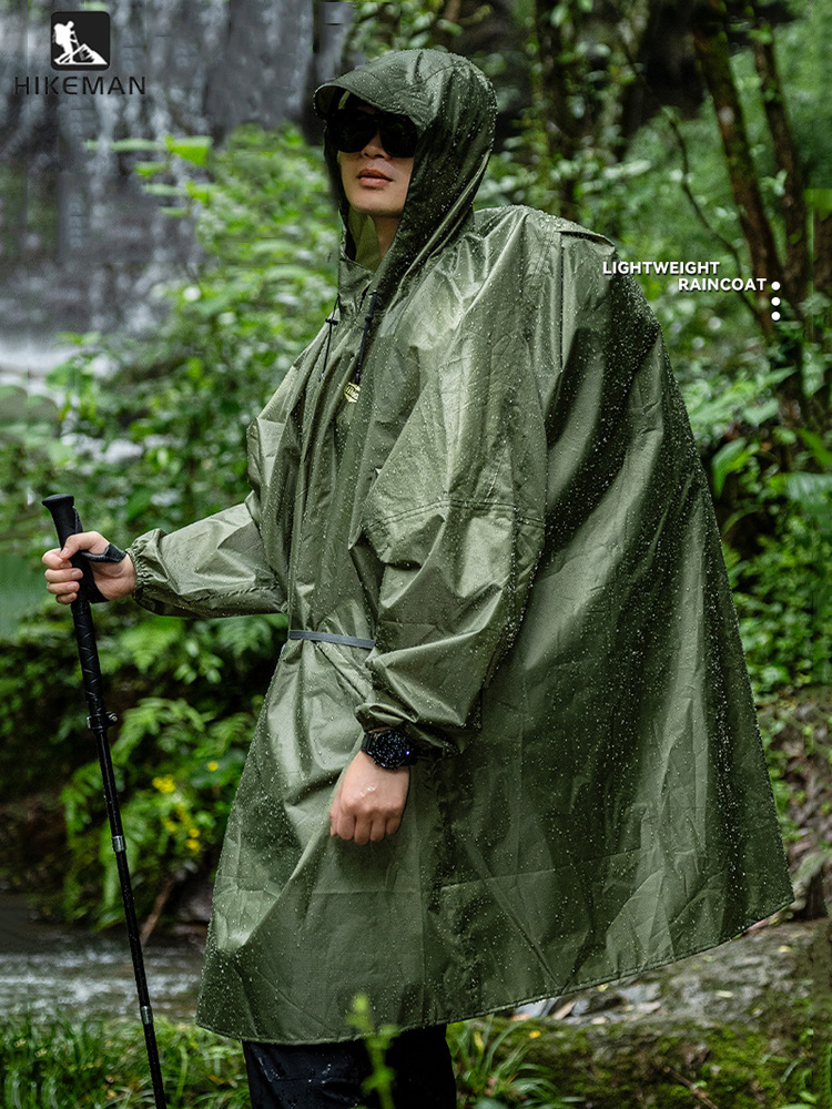Outdoor Camping Jacket - 초경량 지퍼 레인코트 210T 폴리에스터 방수