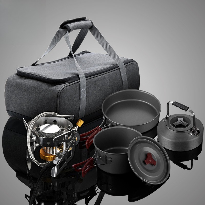 Outdoor Camping Kit - 휴대용 분리형 가스 스토브 조리기구 세트