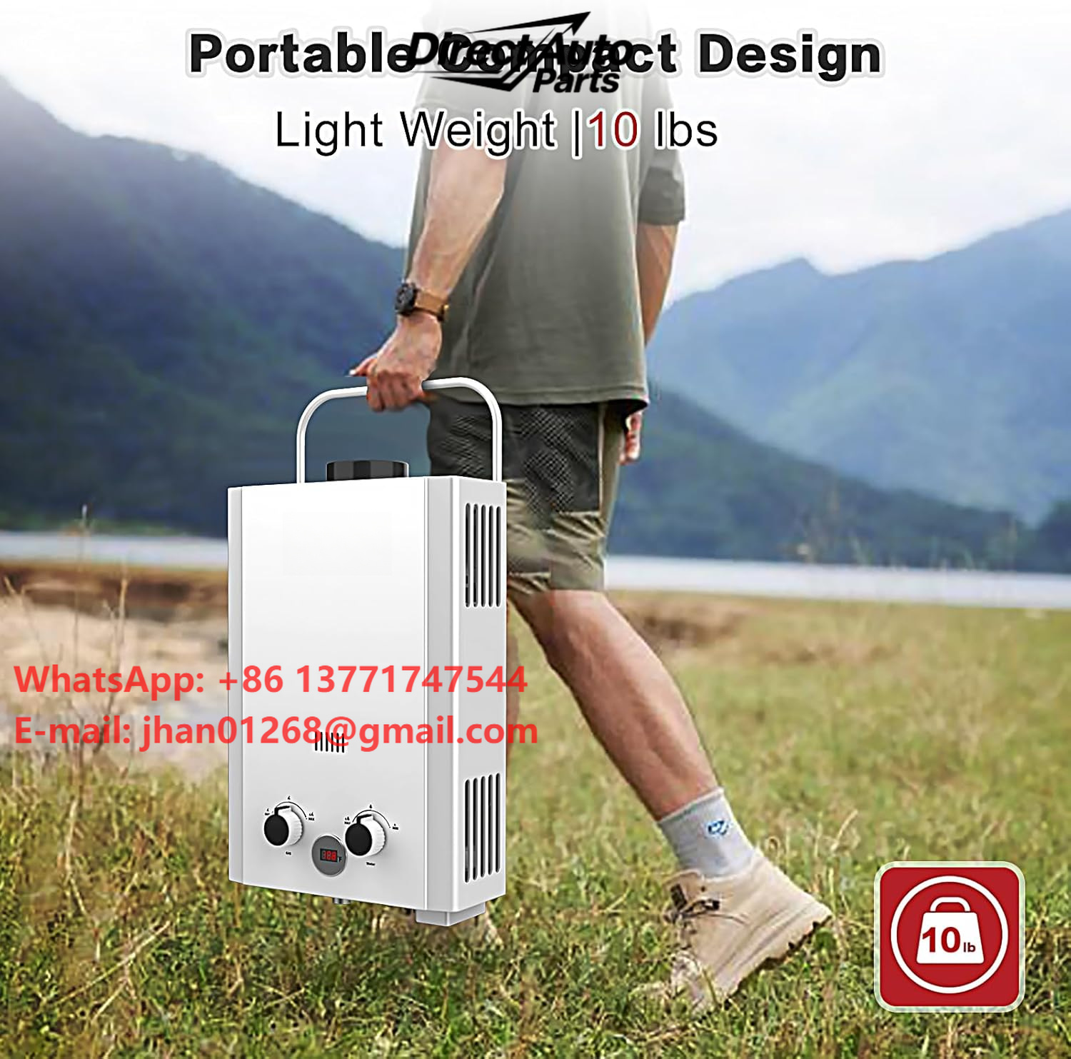 Outdoor Camping Hot Water Heater - 손잡이와 과열 방지 기능이 있는 프로판