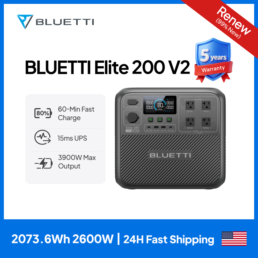 Outdoor Camping Kit - 【리뉴얼】BLUETTI Elite 200 V2 휴대용 발전소