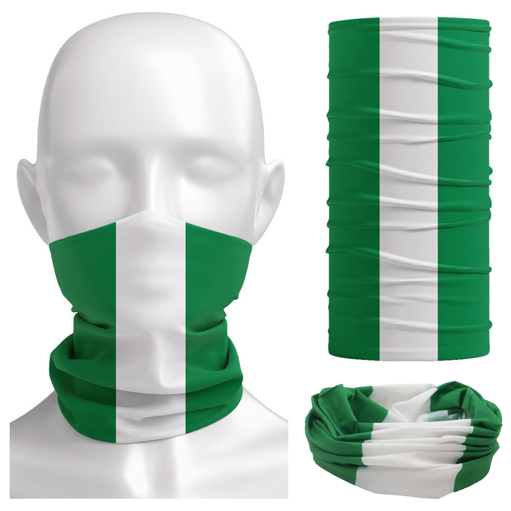 Outdoor Camping Essential Gear - 나이지리아 국기 Bandanna 여성 목 각반
