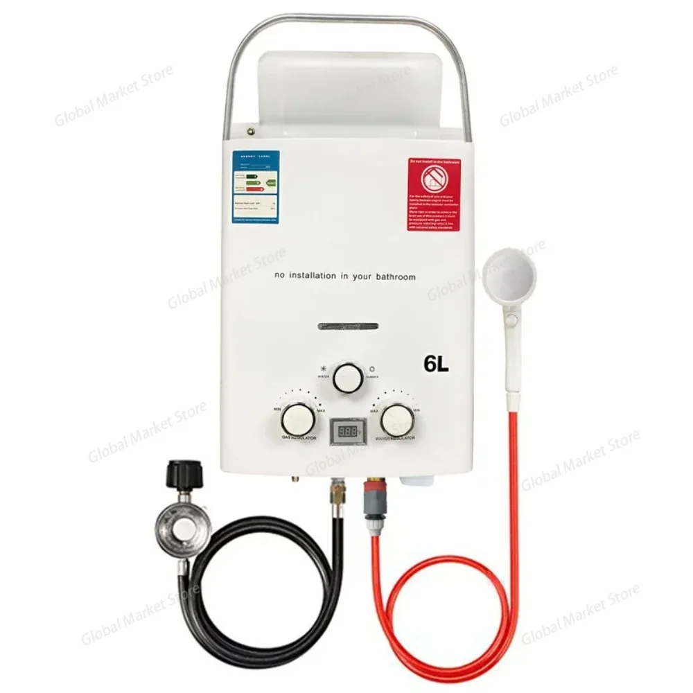 Outdoor Camping Hot Water Heater - 프로판 LPG 가스 무탱크 온수기 6L