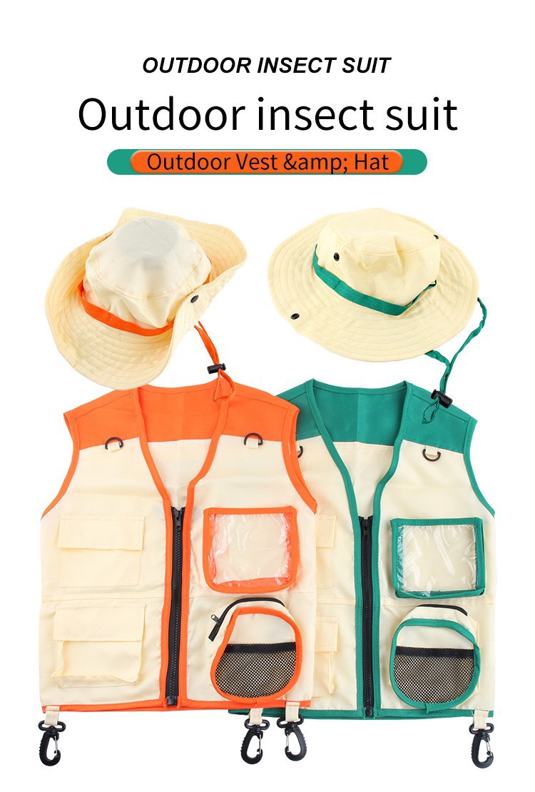 2Pcs 어린이 야외 모험 탐험가 의상 캠핑 조끼 모자 - Outdoor Camping Kids Activities 리뷰 및 가격