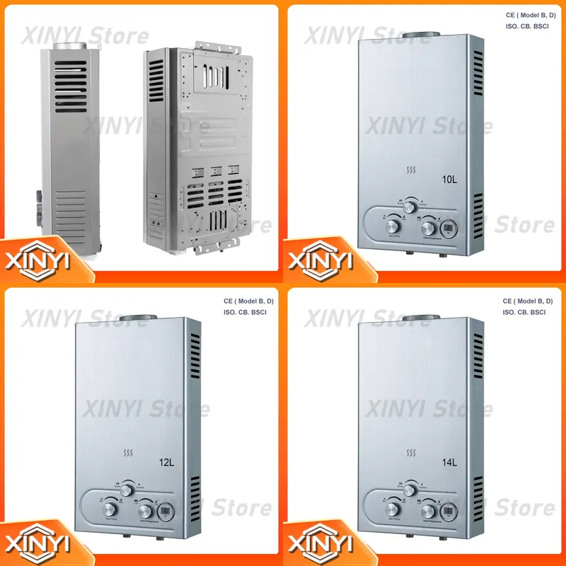 휴대용 가스 무탱크 온수기 6L-12L 16KW 구리  - Outdoor Camping Hot Water Heater 리뷰 및 가격