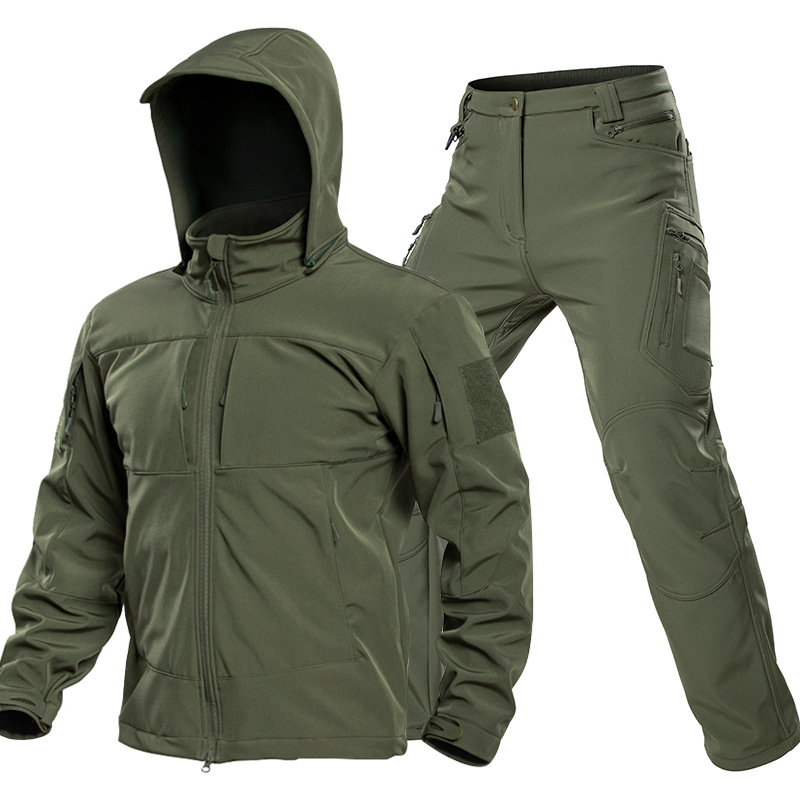 남성용 야외 전술 소프트쉘 슈트 후드 풀 지퍼 재킷 카 - Outdoor Camping Kit 리뷰 및 가격