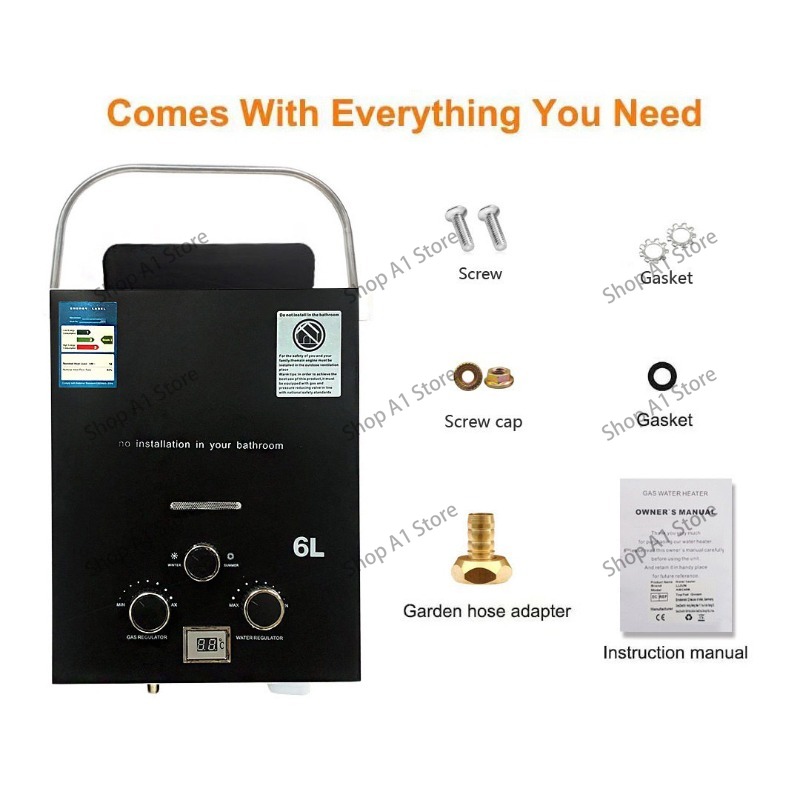 6L 야외 캠핑용 순간 온수기 샤워헤드 포함 온수기 자 - Outdoor Camping Hot Water Heater 리뷰 및 가격