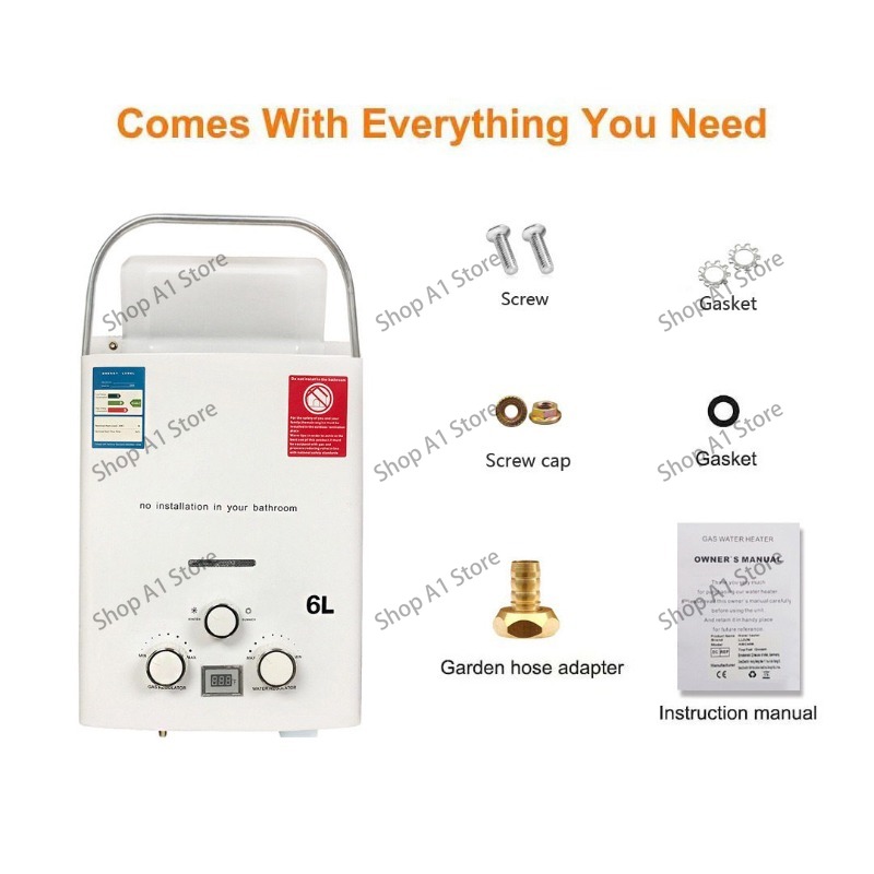 6L 야외 캠핑용 순간 온수기 샤워헤드 포함 온수기 자 - Outdoor Camping Hot Water Heater 리뷰 및 가격
