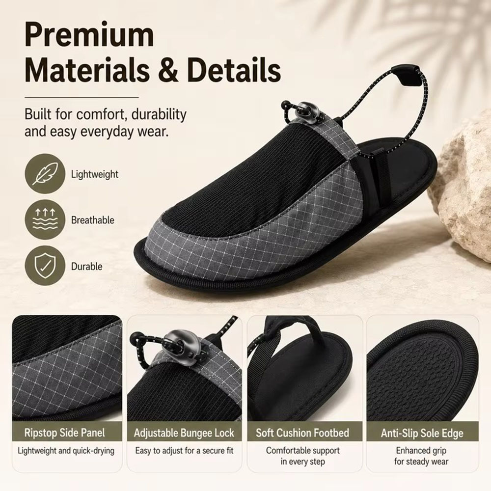 접이식 퀵 드라이 워터 슬리퍼 미끄럼 방지 맨발 웨이딩 - Outdoor Camping Slippers 리뷰 및 가격