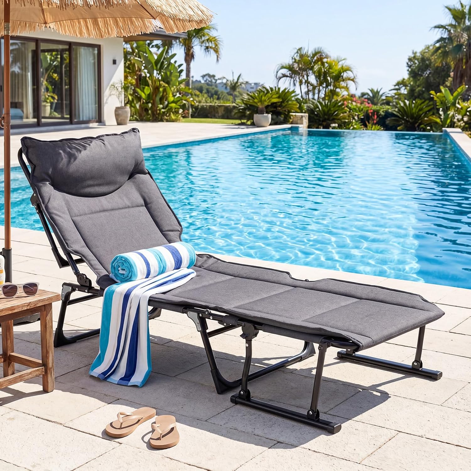 접이식 파티오 라운지 의자 2개 세트, 조절 가능한 리 - Outdoor Camping Recliner Chairs 리뷰 및 가격