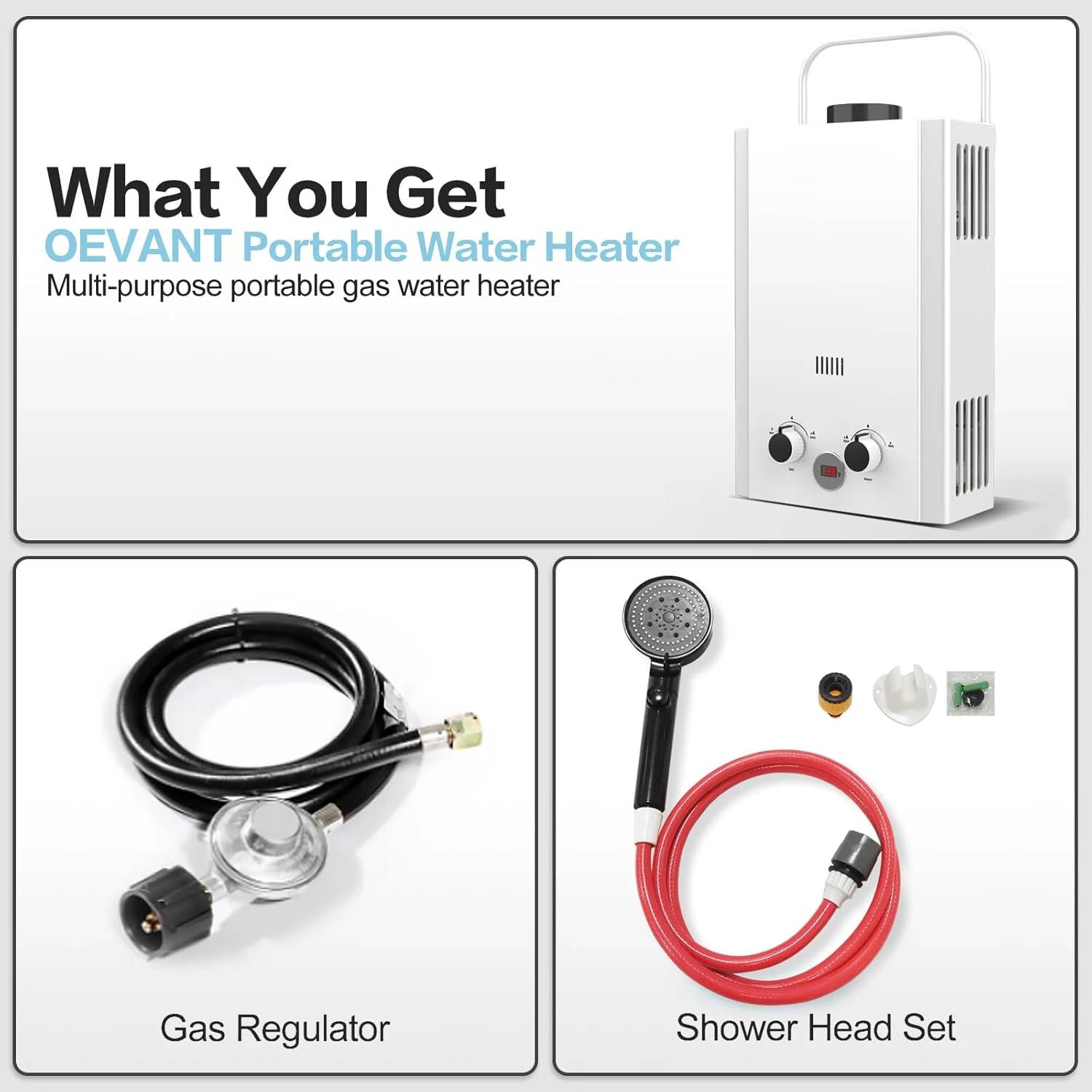 손잡이와 과열 방지 기능이 있는 프로판 무탱크 온수기, - Outdoor Camping Hot Water Heater 리뷰 및 가격