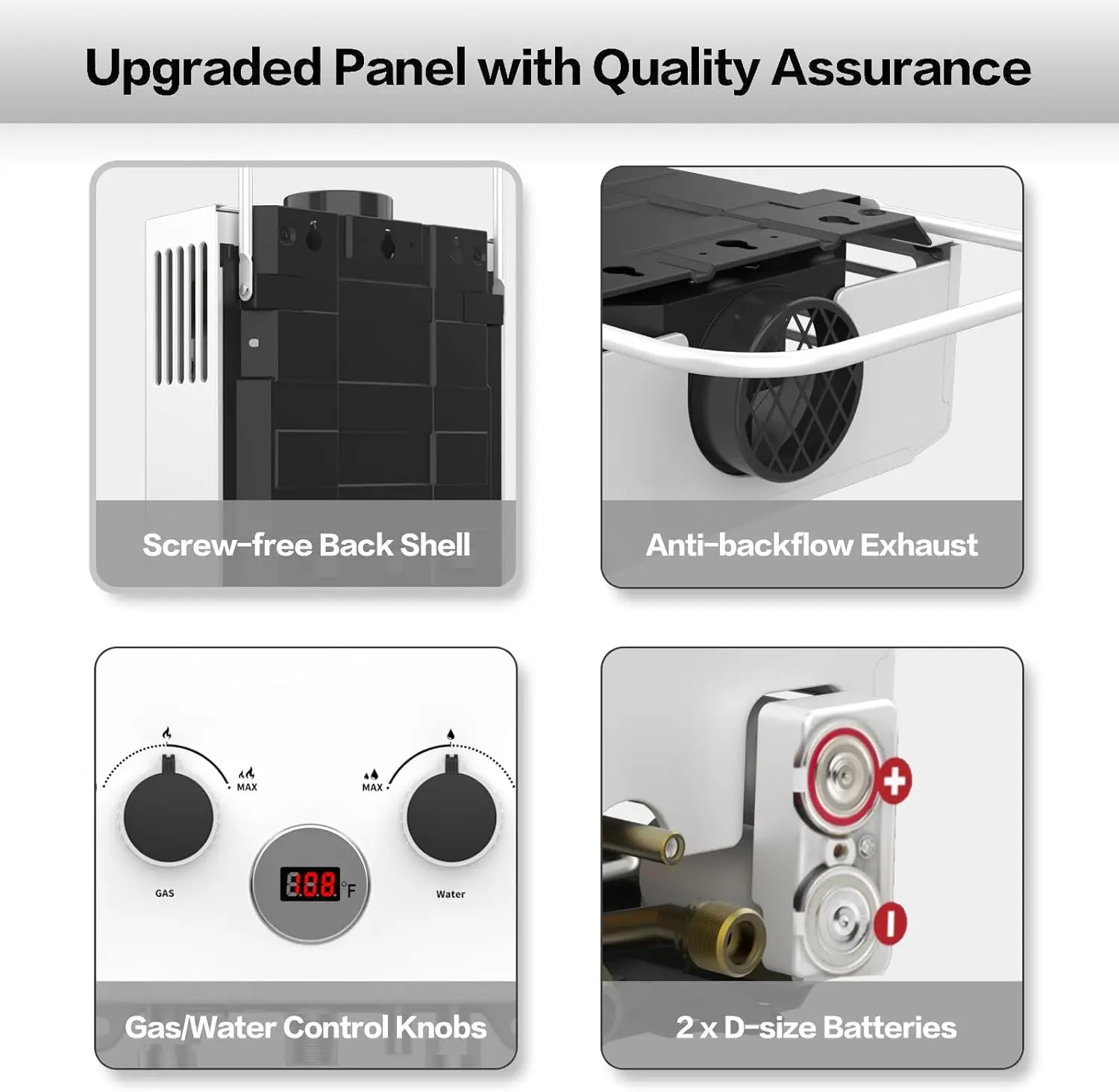 손잡이와 과열 방지 기능이 있는 프로판 무탱크 온수기, - Outdoor Camping Hot Water Heater 리뷰 및 가격