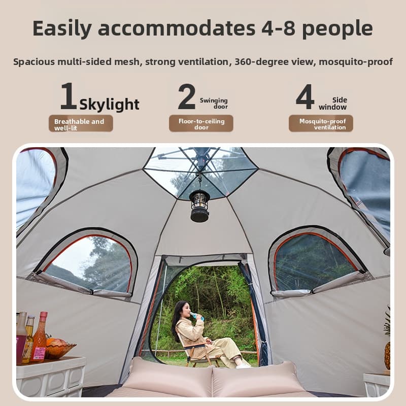 휴대용 5~8인용 캠핑 텐트 소형 방수 텐트 원룸형 구 - Camping Zelt Outdoor 리뷰 및 가격