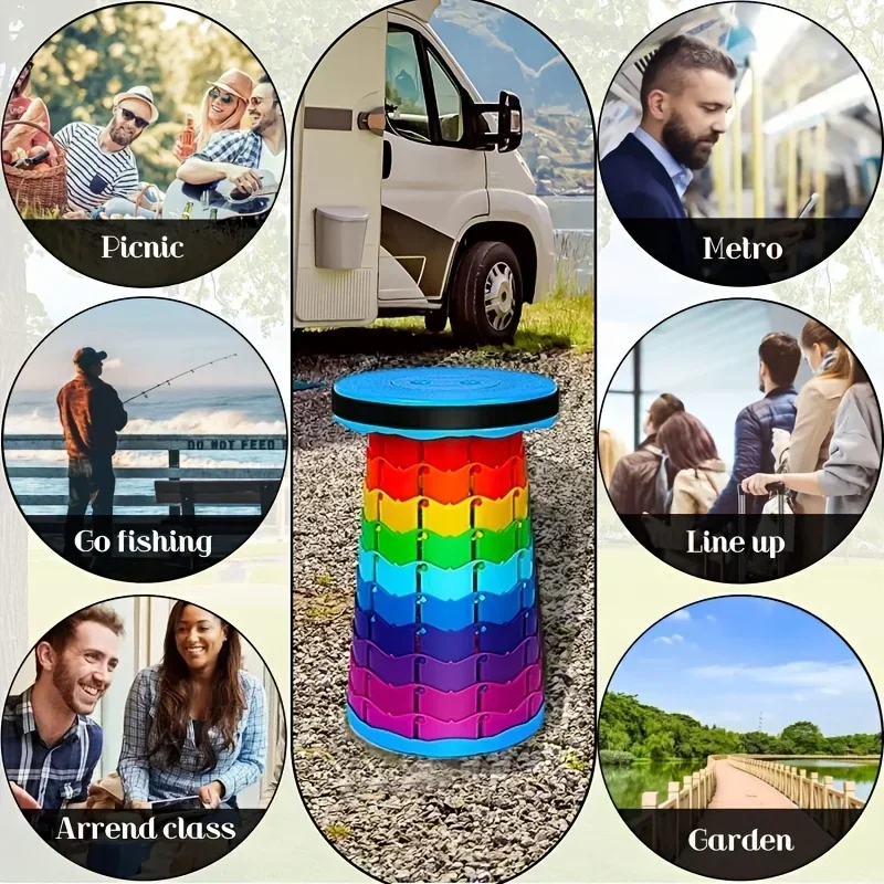 레인보우 텔레스코픽 캠핑 스툴 휴대용 두꺼운 접이식 높 - Outdoor Camping Kit 리뷰 및 가격