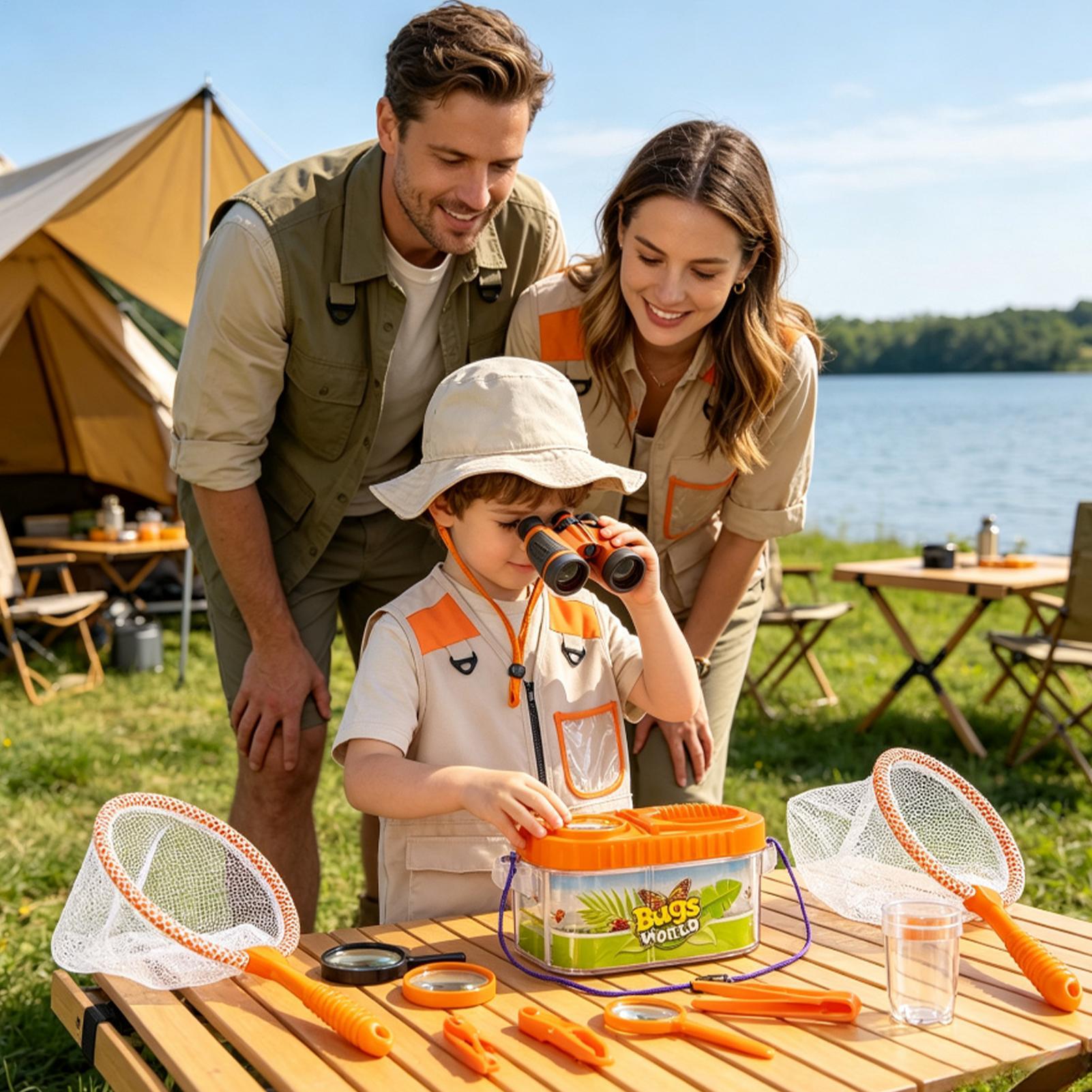 어린이 모험 키트 (확대경 모자 포함) 가벼운 과학 키 - Outdoor Camping Kids Activities 리뷰 및 가격