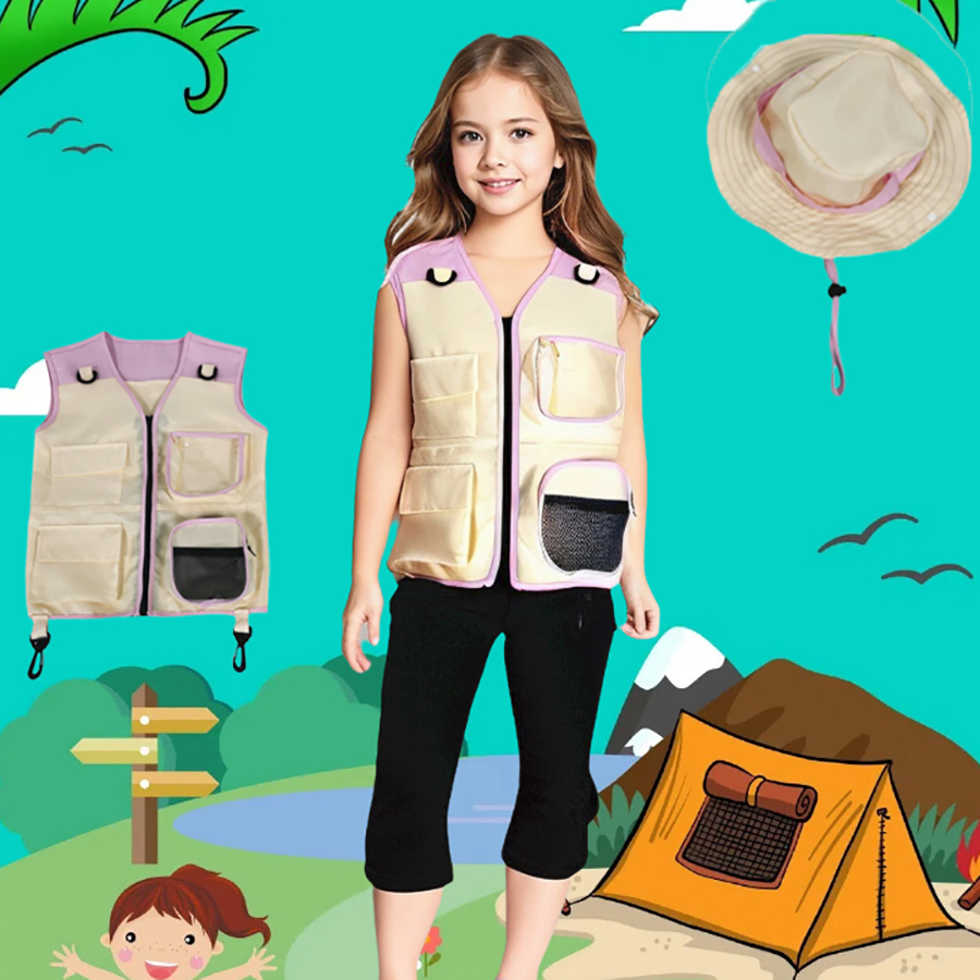 어린이 탐험가 조끼 모자, 세트 야외 모험 옷, 다중  - Outdoor Camping Kids Activities 리뷰 및 가격