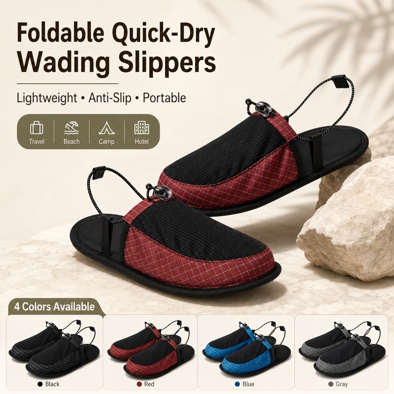 접이식 빠른 건조 방수 슬리퍼 미끄럼 방지 맨발 웨이딩 - Outdoor Camping Slippers 리뷰 및 가격