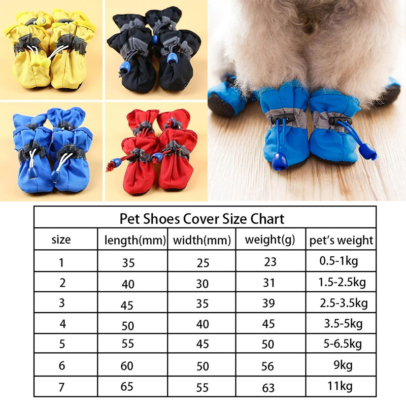 4PCS 작은 개 신발 하이킹 부츠 방수 개 신발 중간 - Outdoor Camping Slippers 리뷰 및 가격