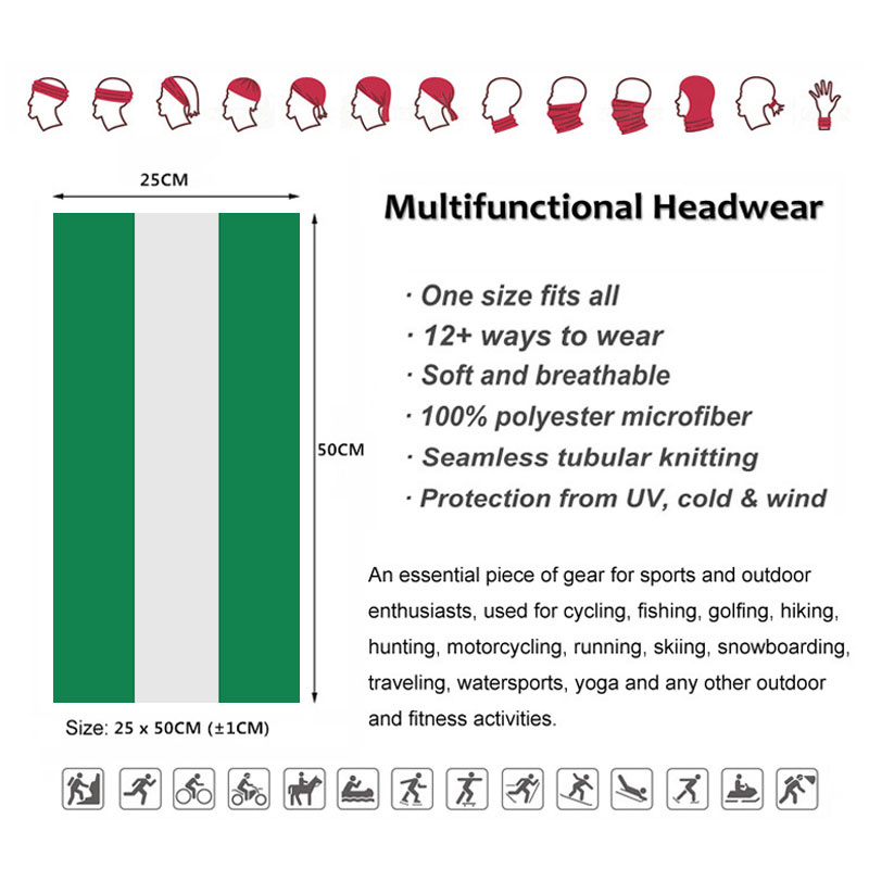 나이지리아 국기 Bandanna 여성 목 각반 캠핑 B - Outdoor Camping Essential Gear 리뷰 및 가격