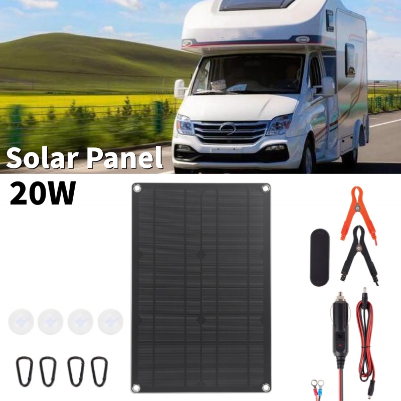 20W 태양광 패널 키트 높은 변환율 휴대용 패널 충전 - Outdoor Camping Kit 리뷰 및 가격
