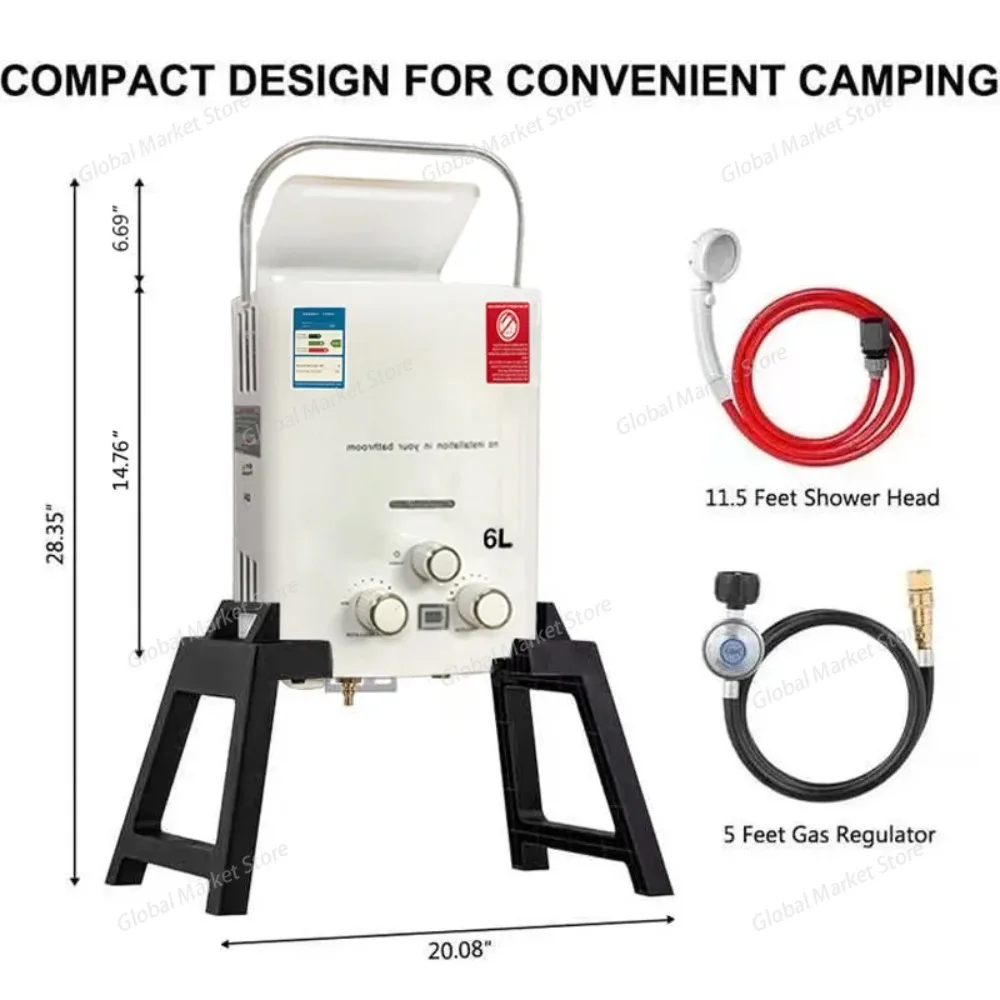 프로판 LPG 가스 무탱크 온수기 6L 야외 캠핑용 즉 - Outdoor Camping Hot Water Heater 리뷰 및 가격