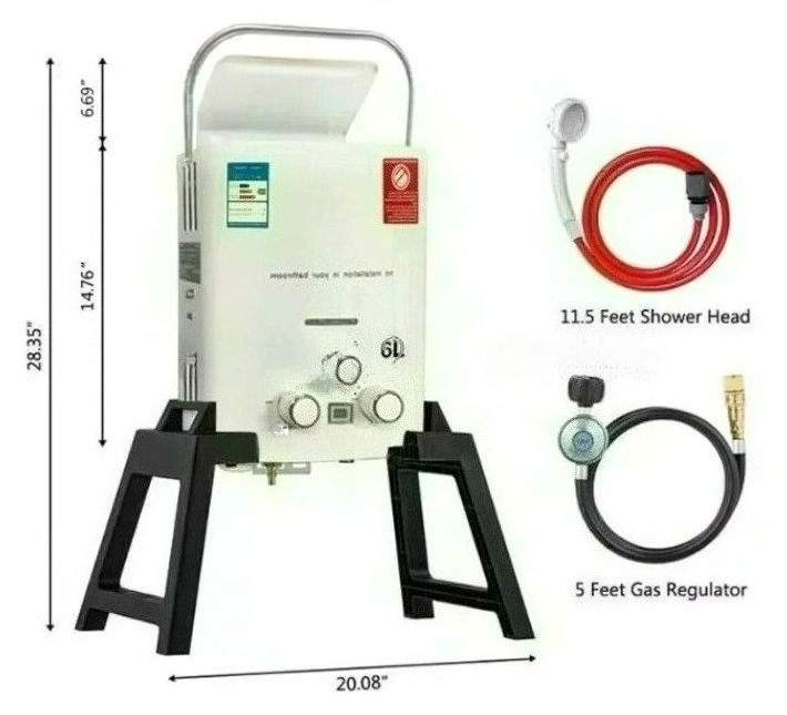 프로판 LPG 가스 무탱크 온수기 6L 야외 캠핑용 즉 - Outdoor Camping Hot Water Heater 리뷰 및 가격